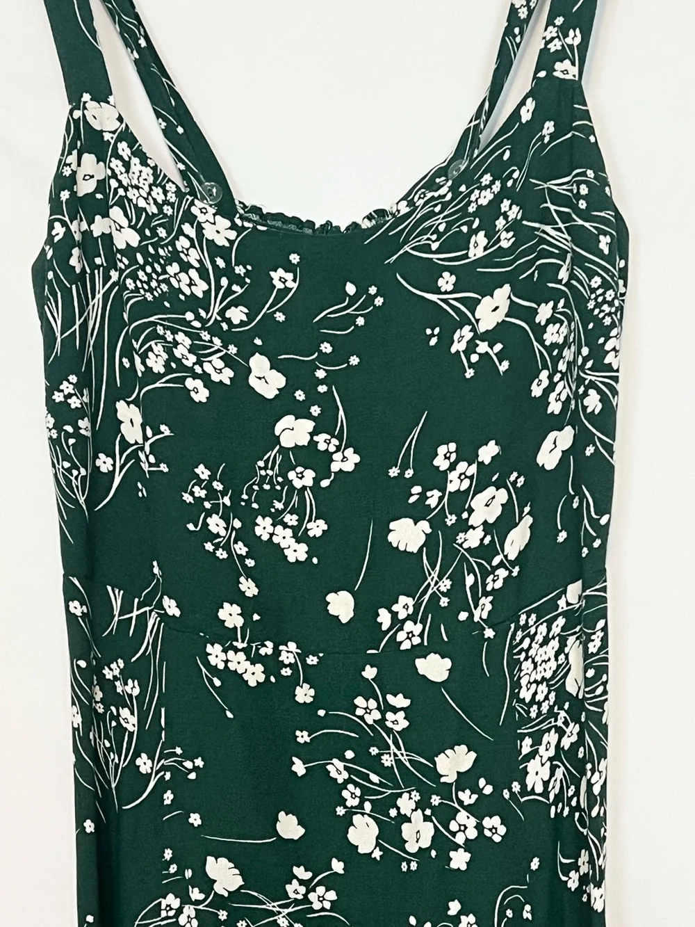 Reformation Tempest Floral Mini Dress Green Size 2 - Picture 6 of 11